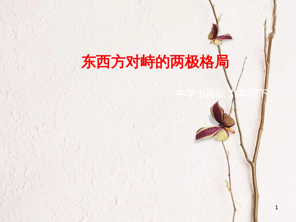 云南省个旧市九年级历史下册 9 东西方对峙的两极格局课件 中华书局版_第1页