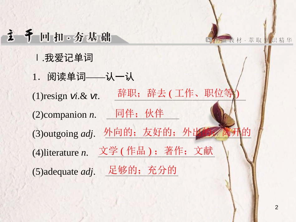 版高考英语大一轮复习 第1部分 模块复习方略 Unit 1 Living well课件 新人教版选修7_第2页