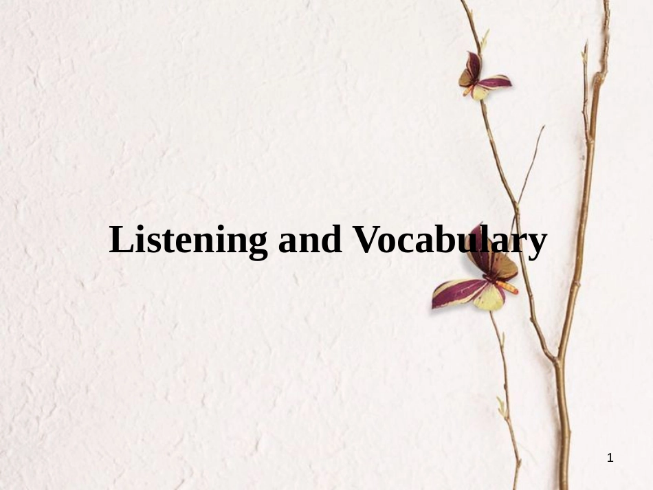 高中英语 Module 2 My New Teachers listening and Vocabulary课件 外研版必修1_第1页