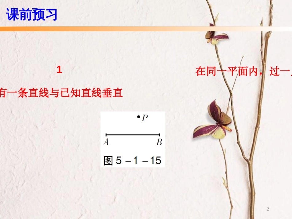 七年级数学下册 第五章 相交线与平行线 5.1 相交线 5.1.2 垂线课件 （新版）新人教版_第2页