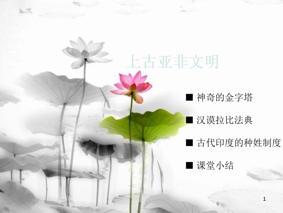 年秋九年级历史上册 第2课 上古亚非文明课件 川教版_第1页