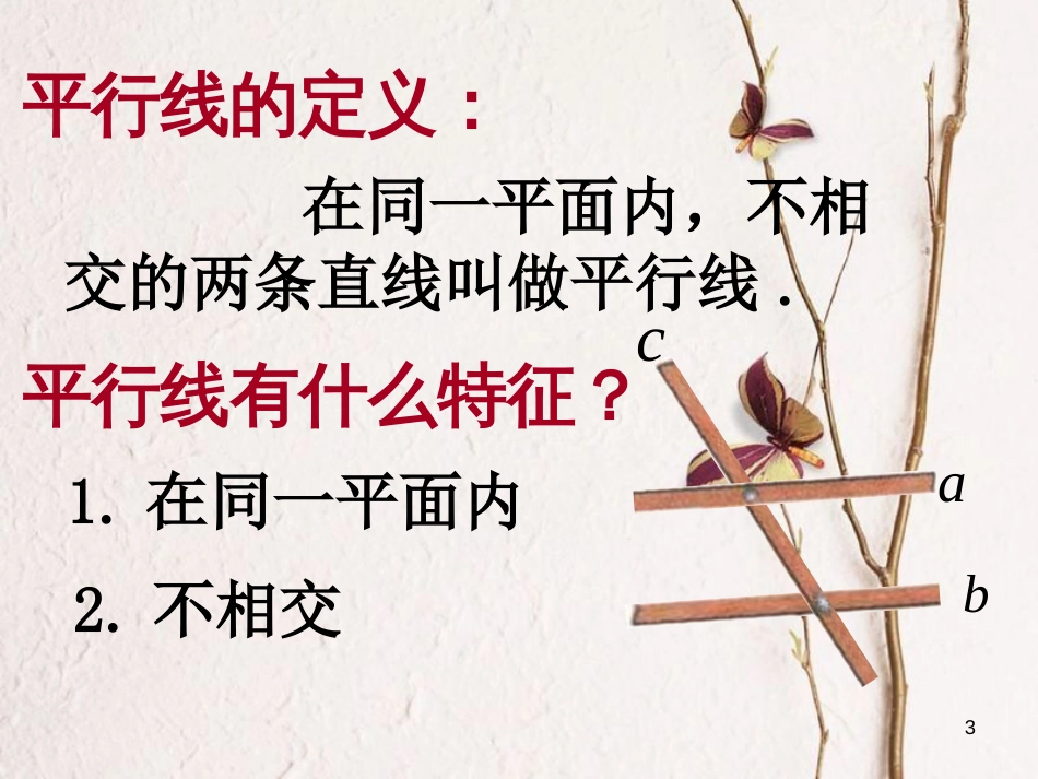 江苏省如皋市白蒲镇七年级数学下册5.2平行线及其判定5.2.1平行线课件（新版）新人教版_第3页