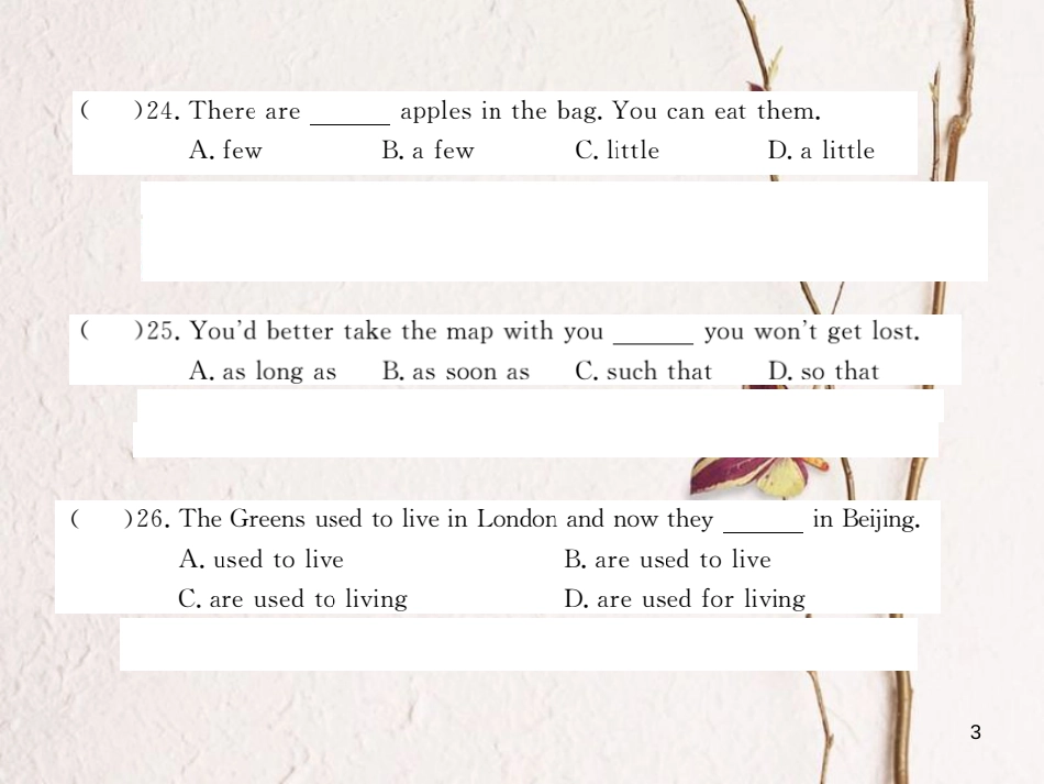 八年级英语下册 Unit 1 What’s the matter检测卷课件 （新版）人教新目标版_第3页