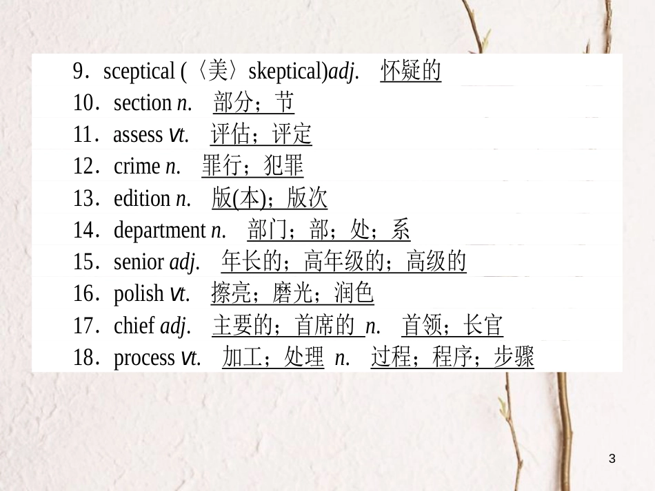 2019届高三英语一轮复习 Unit 4 Making the news课件 新人教版必修5_第3页