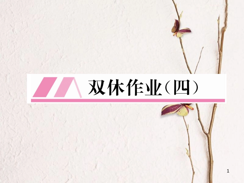 七年级数学下册 双休作业(四)课件 (新版)北师大版_第1页