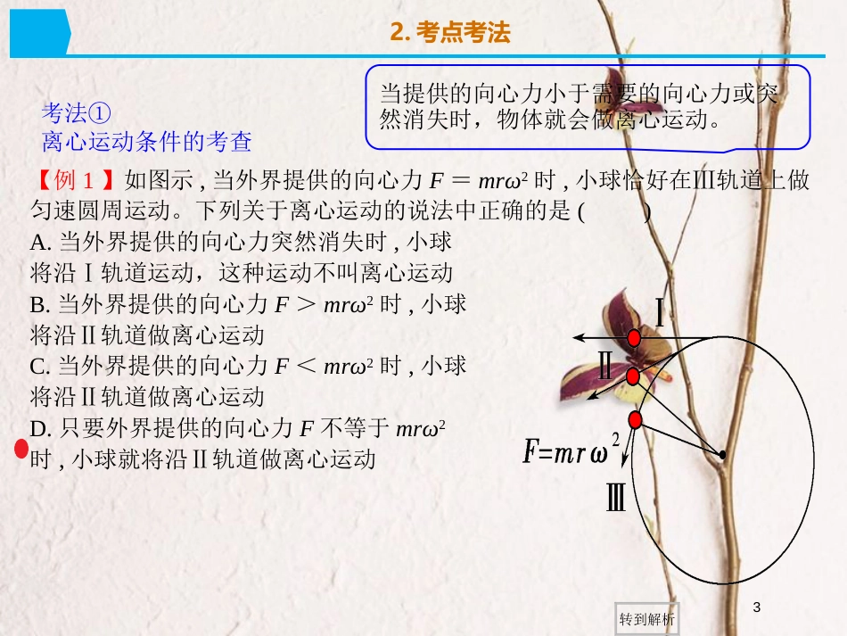 2019版高考物理总复习 演示实验 15-2-7 观察离心现象课件_第3页