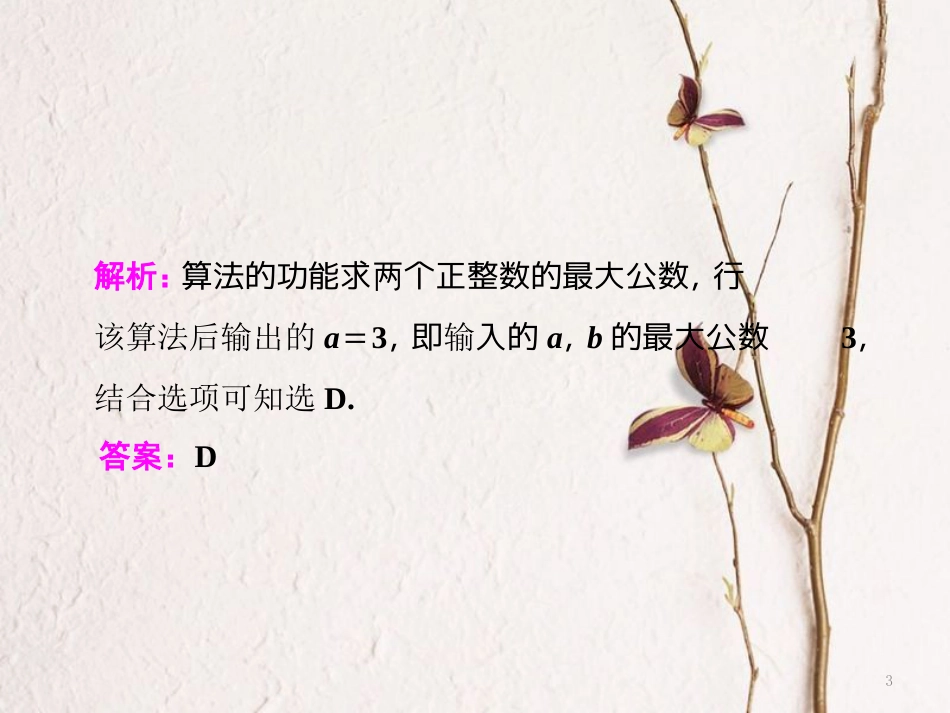 （通用版）高考数学二轮复习 第一模块 送分专题（二） 算法、复数、推理与证明课件 文_第3页