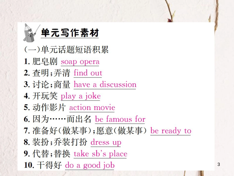八年级英语上册 Unit 5 Do you want to watch a game show写作小专题习题课件 （新版）人教新目标版_第3页
