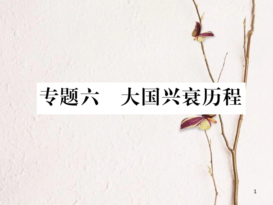 （河北专版）中考历史总复习 专题6 大国兴衰历程课件_第1页