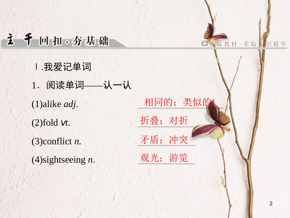 版高考英语大一轮复习 第1部分 模块复习方略 Unit 2 The United Kingdom课件 新人教版必修5_第2页