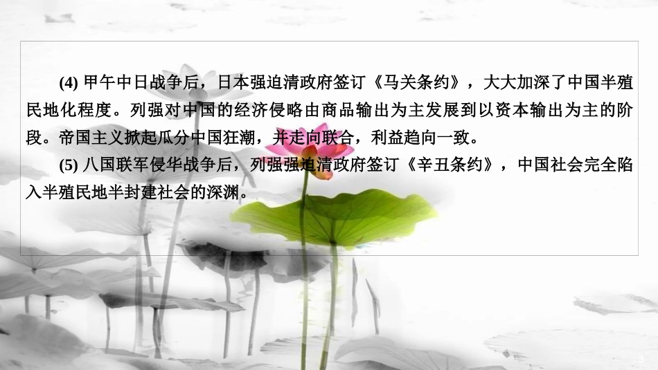 届中考历史总复习 专题篇 专题1 近代西方列强侵华史课件_第3页