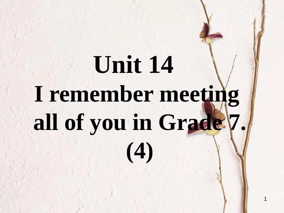 九年级英语全册 口译精练 Unit 14 I remember meeting all of you in Grade 7(4)课件 （新版）人教新目标版_第1页