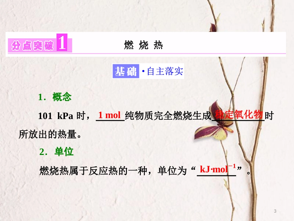 高中化学 第一章 化学反应与能量 第二节 燃烧热 能源课件 新人教版选修4_第3页