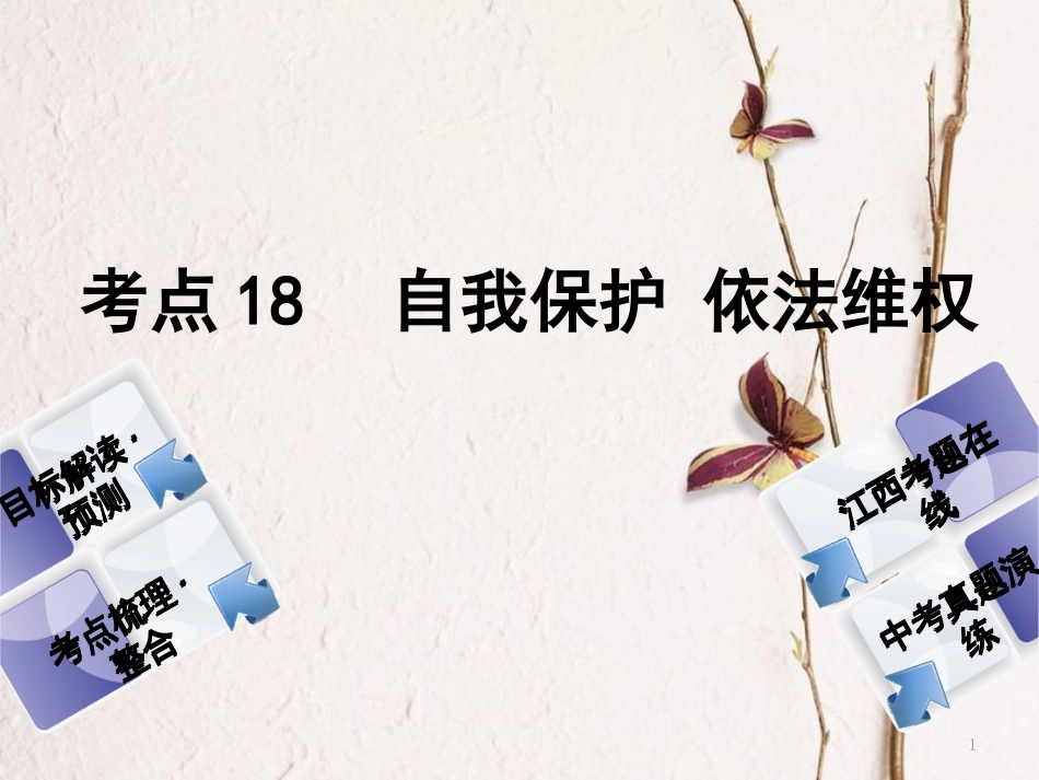 （江西专版）中考政治复习方案 第二单元 法律与秩序 考点18 自我保护 依法维权教材梳理课件_第1页