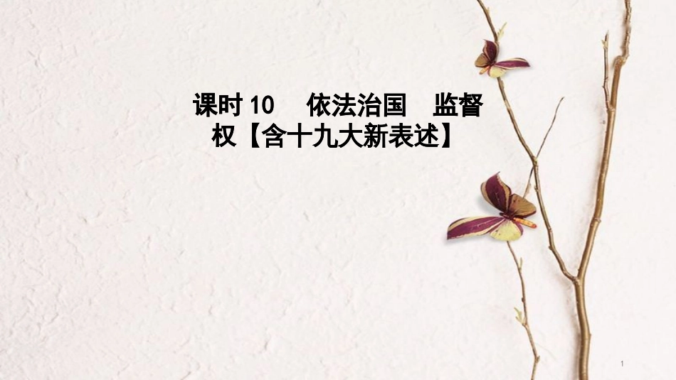 中考政治 课时10 依法治国 监督权课件_第1页