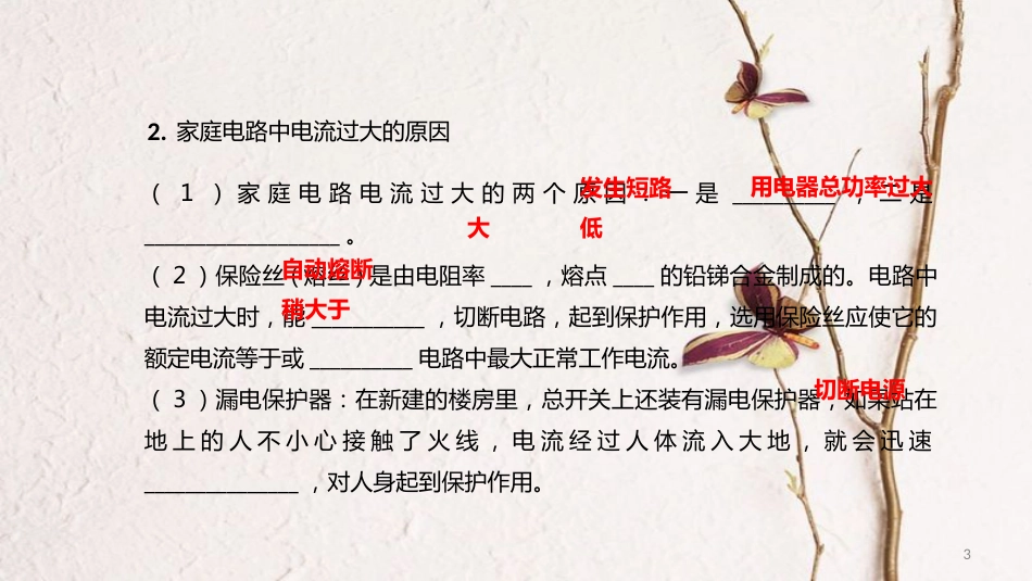 中考物理一轮复习 专题突破21 生活用电课件 新人教版_第3页