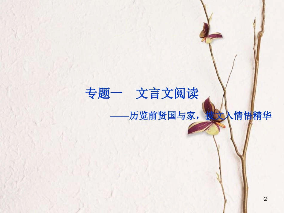2019高考语文一轮总复习 第四部分 古代诗文阅读 专题一 文言文阅读-历览前贤国与家，披文入情悟精华 1 高考体验 题呈现，熟悉考情课件_第2页