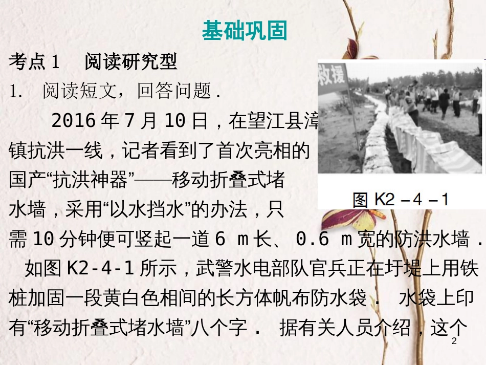 广东省中考物理总复习 第二部分 专题训练 专题四 综合能力课后作业课件_第2页