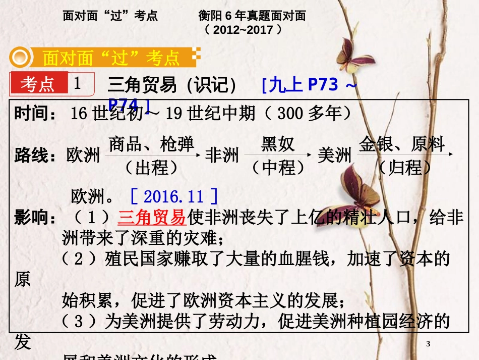 湖南省衡阳市中考历史一轮复习 第一部分 教材知识梳理 模块五 世界近代史 第三单元 殖民扩张与殖民地人民的抗争课件_第3页