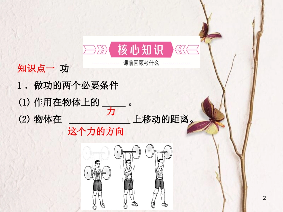 山东省滨州市中考物理总复习 第十一章 功和机械能课件_第2页