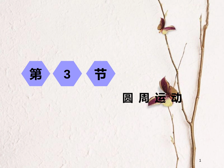2019届高考物理一轮复习 第四章 曲线运动 万有引力与航天 第3节 圆周运动课件_第1页