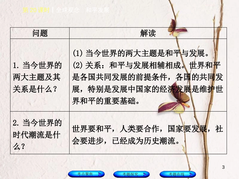 中考政治复习方案 第五单元 知晓国情 报效祖国 第20课时 全球观念 和平发展课件_第3页