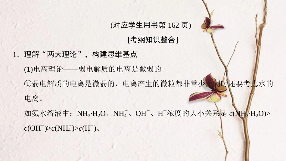 （全国通用）2019版高考化学一轮复习 第8章 水溶液中的离子平衡 专项突破17 溶液中粒子浓度的大小比较课件_第2页