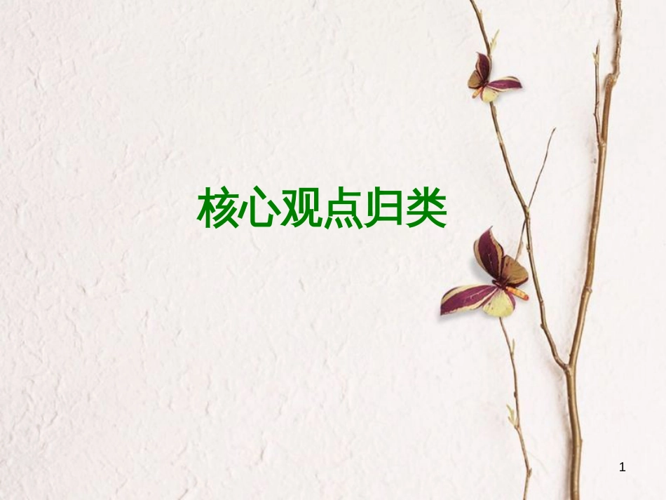 （广西北部湾专版）中考政治 拓展提升篇 核心观点归类知识梳理课件_第1页