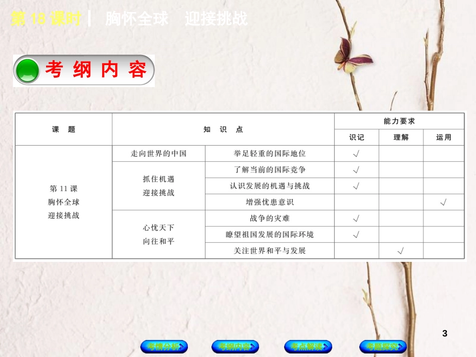 （淮安专版）中考政治复习方案 教材梳理篇 第18课时 胸怀全球 迎接挑战课件_第3页