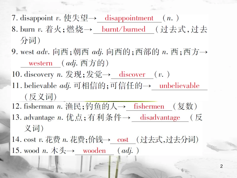 届中考英语复习 第一轮 教材回顾 九全 Unit 11-Unit 14课件_第2页