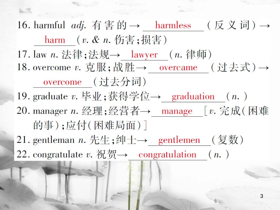 届中考英语复习 第一轮 教材回顾 九全 Unit 11-Unit 14课件_第3页