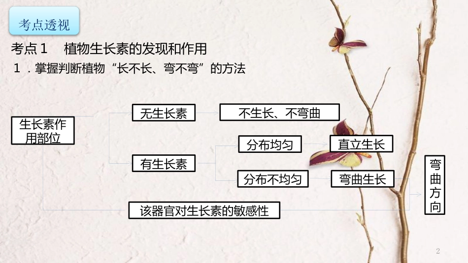 年高考生物二轮复习 专题5 生命活动的调节 第4讲 植物激素的调节课件_第2页