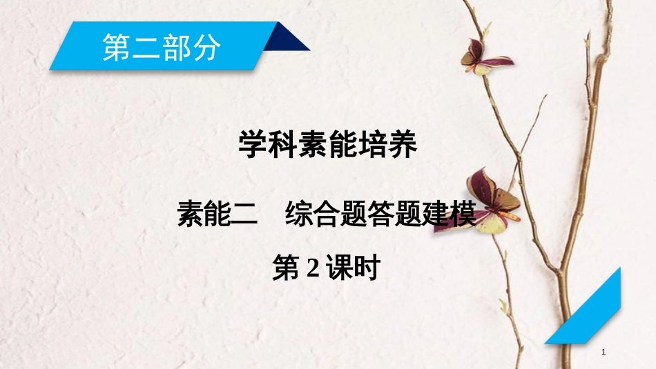年高考地理二轮复习 素能2 综合题答题建模（第2课时）课件_第1页