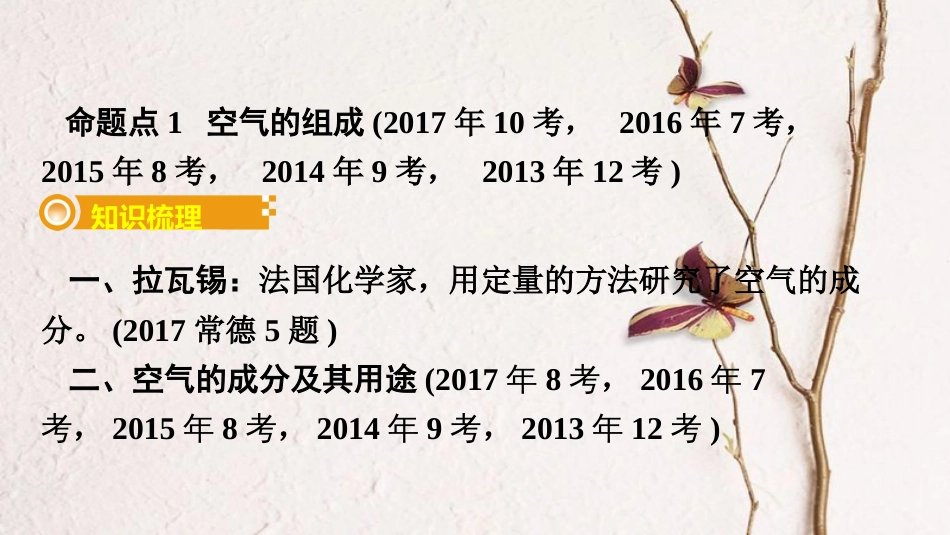 湖南省中考化学 第二单元 我们周围的空气课件_第3页
