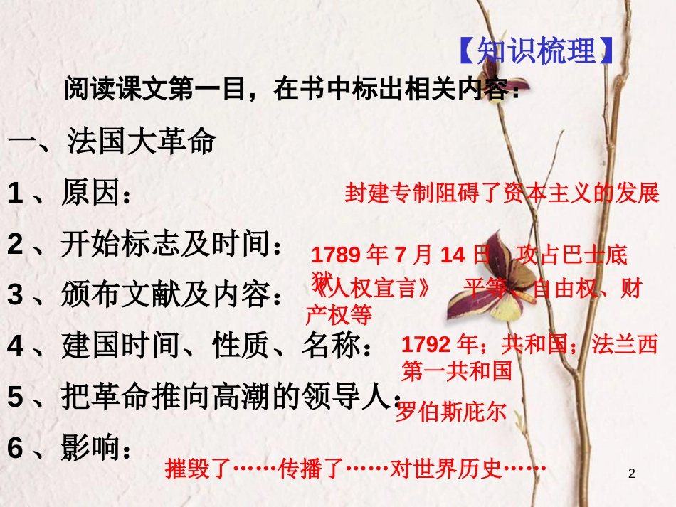 江苏省如皋市白蒲镇九年级历史上册第四单元步入近代第13课法国大革命和拿破仑帝国课件新人教版_第2页