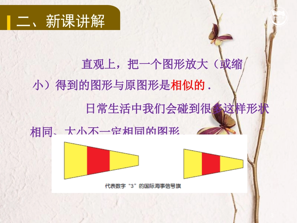 九年级数学上册 第3章 图形的相似 3.3 相似图形教学课件 （新版）湘教版_第3页