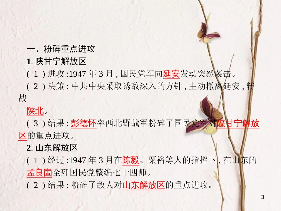 八年级历史上册 第5单元 人民解放战争的伟大胜利 第19课 走向战略反攻教学课件 北师大版_第3页