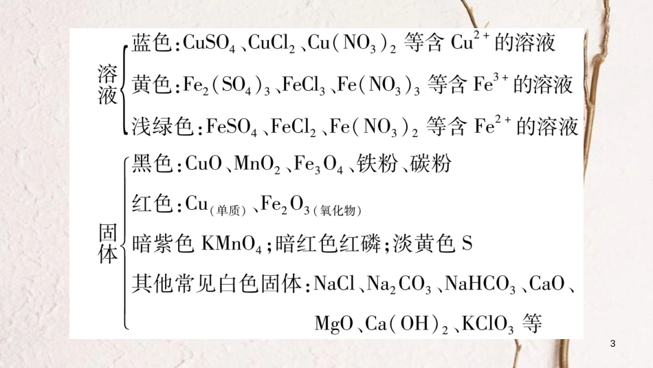 湖南省2018中考化学复习 第2部分 题型专题突破 专题5 推断题课件_第3页