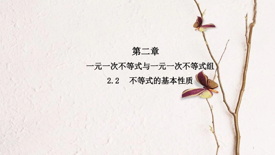 八年级数学下册 第二章 一元一次不等式和一元一次不等式组 2.2 不等式的基本性质导学课件 （新版）北师大版_第1页