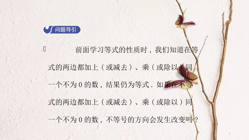 八年级数学下册 第二章 一元一次不等式和一元一次不等式组 2.2 不等式的基本性质导学课件 （新版）北师大版_第3页