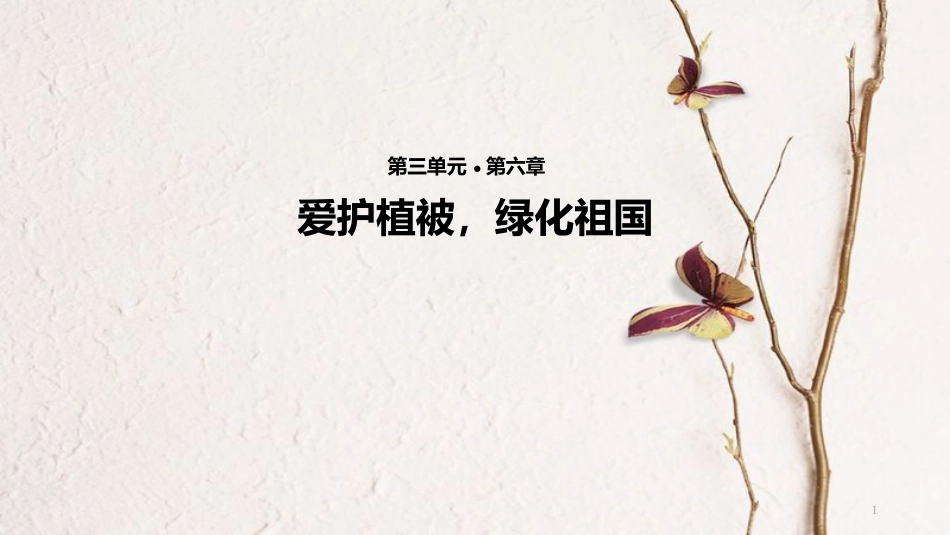 七年级生物上册 第三单元 第六章《爱护植被，绿化祖国》教学课件 （新版）新人教版_第1页
