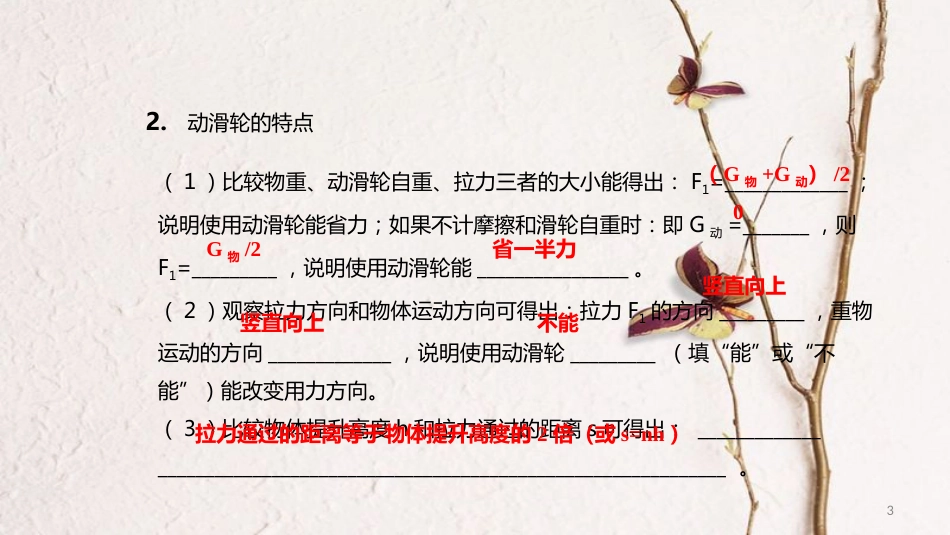 中考物理一轮复习 专题突破15 简单机械之滑轮组机械效率课件 新人教版_第3页