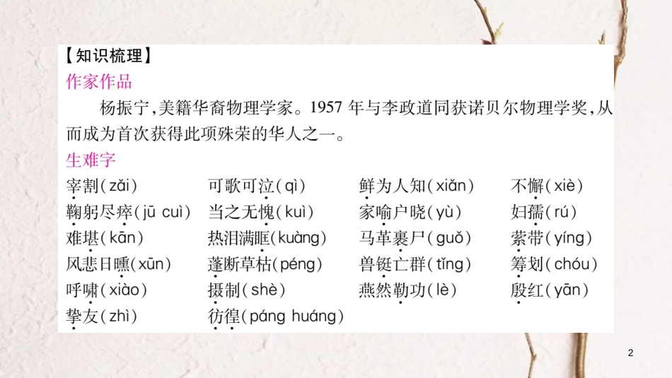 （玉林专版）七年级语文下册 第三单元 10 邓稼先习题课件 语文版_第2页