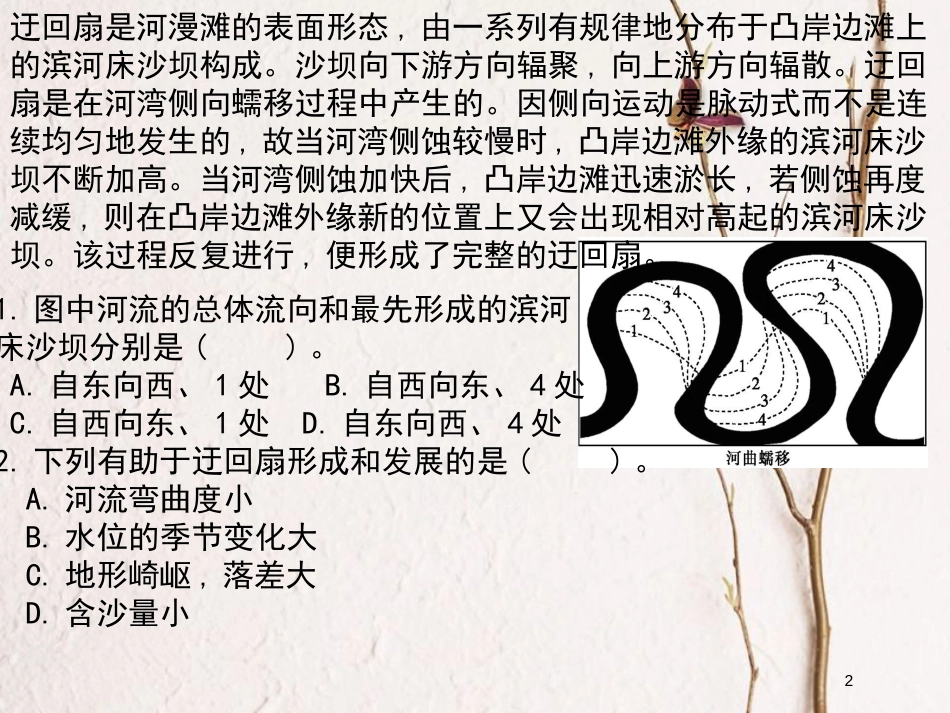 （全国通用）版高考地理一轮复习 第4单元 地表形态的塑造 课时训练12 河流地貌的发育详细课件 新人教版_第2页