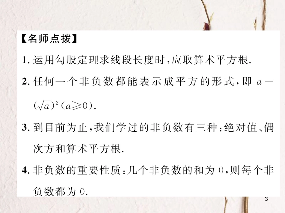 （成都专版）八年级数学上册 2.2 平方根（1）习题课件 （新版）北师大版_第3页