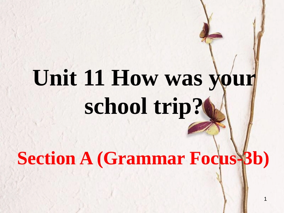 （安徽专版）七年级英语下册 Unit 11 How was your school trip Section A（第2课时）教学课件 （新版）人教新目标版_第1页