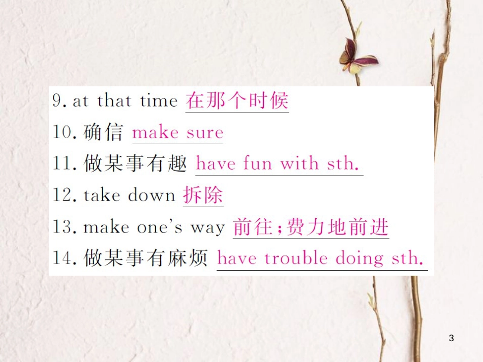 （贵州专版）八年级英语下册 Unit 5 What were you doing when the rainstorm came复习归纳作业课件 （新版）人教新目标版_第3页