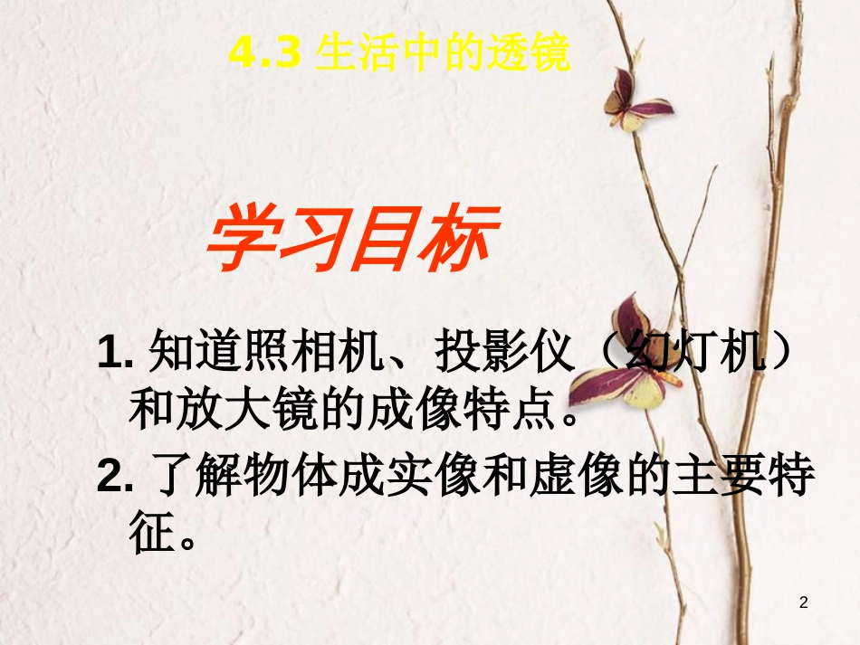 八年级物理上册 4.3《生活中的透镜》课件 鲁教版五四制_第2页