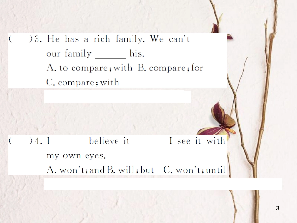 (山西专版)八年级英语下册 Unit 4 Why don't you talk to your parents Self Check作业课件 (新版)人教新目标版_第3页