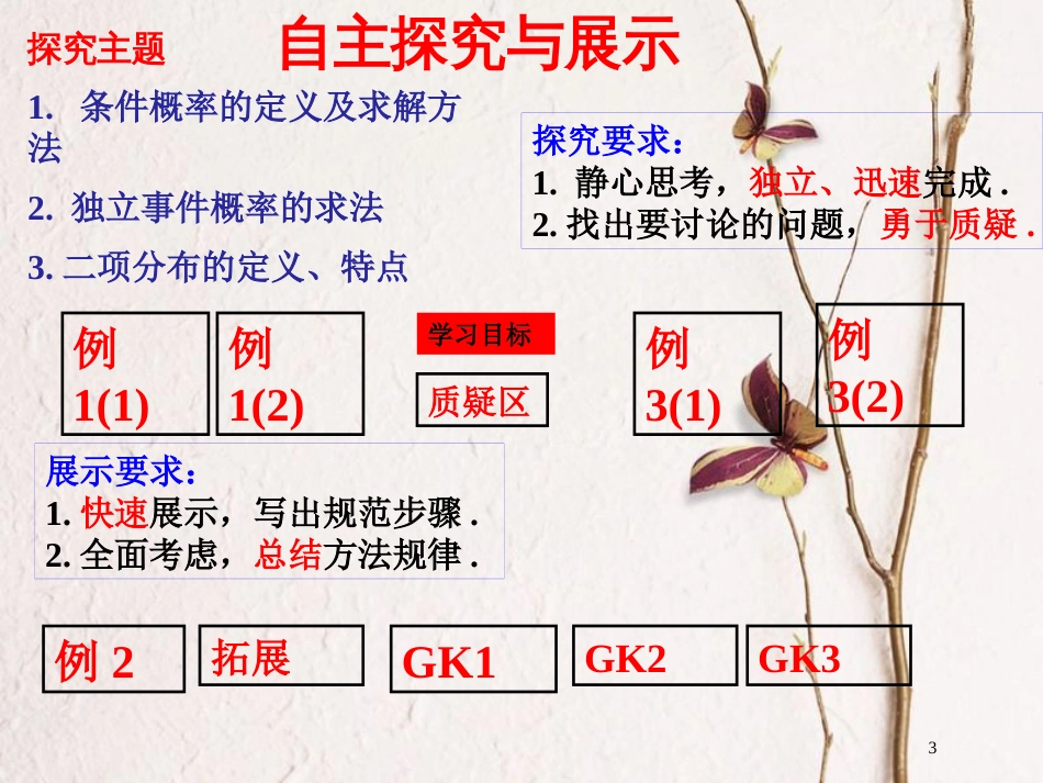 山东省滨州市高考数学一轮复习 课题四十三 独立重复试验与二项分布课件_第3页